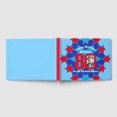 80e verjaardag foto ster rood blauw gastenboek (Volledig)