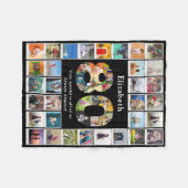 80e verjaardag foto template fleece deken (Voorkant (Horizontaal))