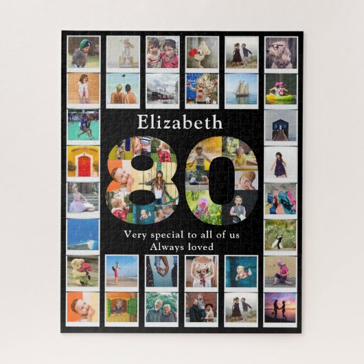 80e verjaardag foto template legpuzzel (Verticaal)