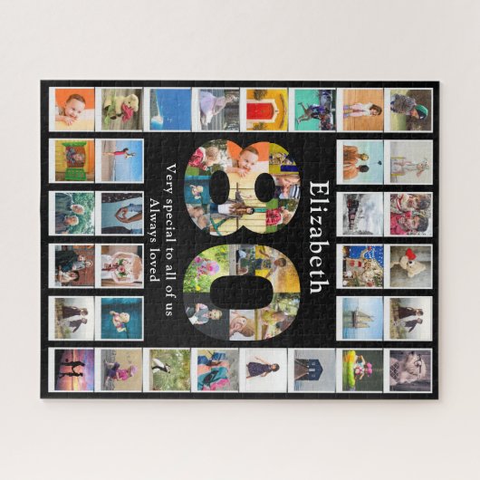 80e verjaardag foto template legpuzzel (Horizontaal)