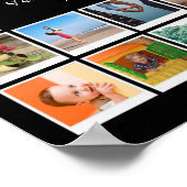 80e verjaardag foto template poster (Hoek)