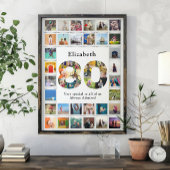 80e verjaardag foto template poster