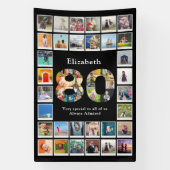 80e verjaardag foto template spandoek (Verticaal)