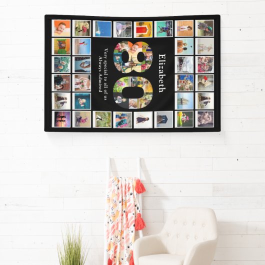 80e verjaardag foto template spandoek (Insitu)