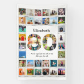 80e verjaardag foto template spandoek (Verticaal)