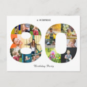 80e verjaardag Foto-uitnodiging Feestdagenkaart (Voorkant)