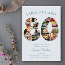 80e verjaardag fotocollage Elegant en tijdloos