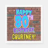 80e verjaardag ~ Fun, geïnspireerd door Urban Graf Servet (Voorkant)