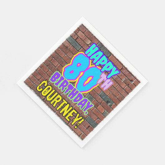 80e verjaardag ~ Fun, geïnspireerd door Urban Graf Servet (Hoek)