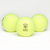 80e verjaardag Funny Fabulous Personalized Tennisballen (Multi)