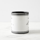 80e verjaardag Funny Golfer, gepersonaliseerde naa Tweekleurige Koffiemok (Center)