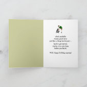 80e verjaardag Funny Lawnmower Insult Kaart (Binnen)