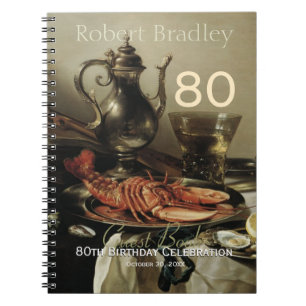 80e verjaardag  gastboek notitieboek