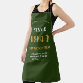 80e verjaardag Geboren 1941Groen Goud Man Schort (Insitu)