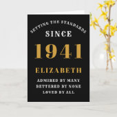 80e verjaardag Geboren in 1941 Loved Add Jouw naam Kaart (Gele Bloem)