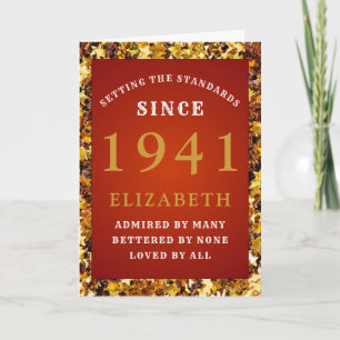 80e verjaardag, geboren in 1941 Red Gold Add Jouw Kaart