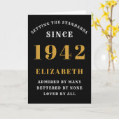 80e verjaardag Geboren in 1942 Loved Add Jouw naam Kaart (Gele Bloem)