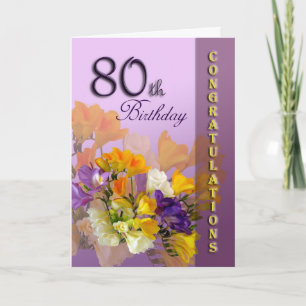 80e verjaardag Gefeliciteerd Verjaardag Kaart