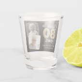 80e verjaardag gejuich voor 80 jaar zwart goud shot glas (Achterkant)
