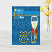 80e verjaardag - Geometrische verjaardag Kaart Cha (Gele Bloem)