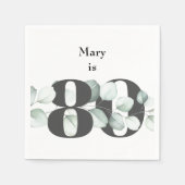 80e verjaardag gepersonaliseerde cocktail servette servet (Voorkant)