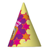 80e verjaardag gepersonaliseerde foto ster naam pe feesthoedjes (Rechts)