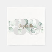 80e verjaardag gepersonaliseerde servetten (Voorkant)