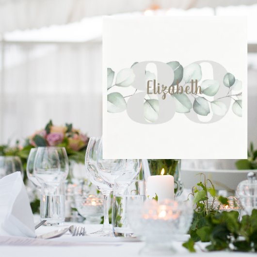 80e verjaardag gepersonaliseerde servetten