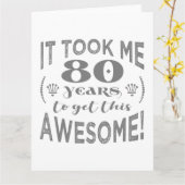 80e verjaardag Geweldige Kaart (Gele Bloem)