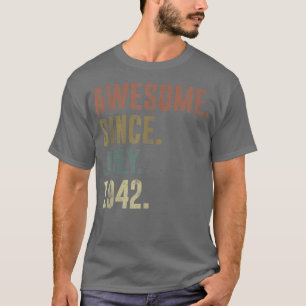 80e verjaardag Geweldige sinds juli 1942 T-shirt