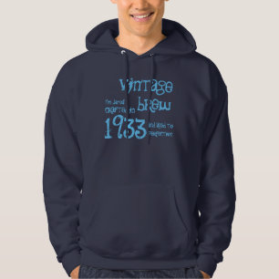 80e verjaardag Gift 1933 Brew Name for Hem Hoodie