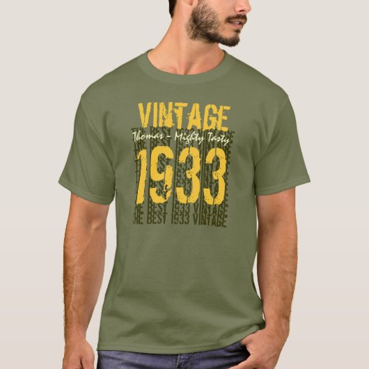 80e verjaardag Gift Best 1933 T-shirt (Voorkant)