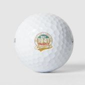 80e verjaardag gift retro mei 1941 80 jaar oud golfballen (Voorkant)