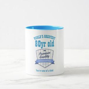 80e verjaardag - Gift Worlds Grost Gepersonaliseer Mok