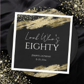 80e verjaardag Gold Black Kijk naar wie er is Servet