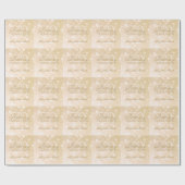 80e verjaardag Gold Bokeh Sparkle Lights Cadeaupapier (Vlak)