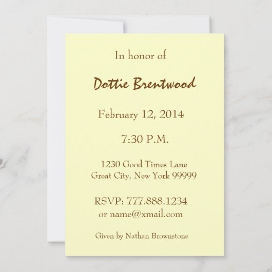 80e verjaardag GOLD Roos Square W1103 Kaart (Achterkant)