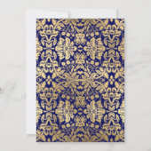 80e verjaardag - Gold Royal Blue Kaart (Achterkant)