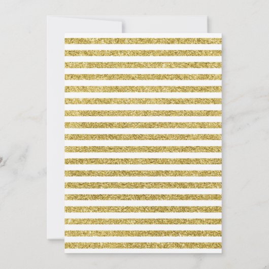 80e verjaardag - Gold White Kaart (Achterkant)