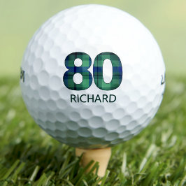 80e verjaardag golfballen 80 jaar golf plaid cadea