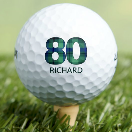 80e verjaardag golfballen 80 jaar golf plaid cadea