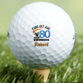 80e verjaardag golfballen 80 jaar grappig geschenk