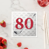80e verjaardag golfclub servetten (Insitu)