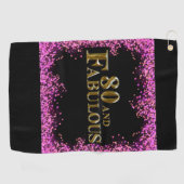 80e verjaardag golfhanddoek (Horizontaal)