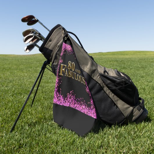 80e verjaardag golfhanddoek (Groen)