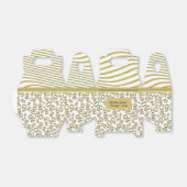 80e verjaardag Goud/Wit Nummerpatroon 80 Bedankdoosjes (Uitgevouwen)