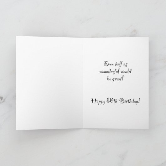 80e verjaardag grootmoeder kaart (Binnen)