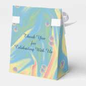 80e verjaardag gunst doos, pastel harten bedankdoosjes (Achterkant)