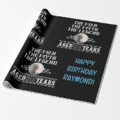 80e verjaardag het Man de mythe de Legendfoto Cadeaupapier (Uitgerold)