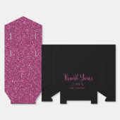 80e verjaardag hete roze glitters zwarte bedankt bedankdoosjes (Ongevouwen)